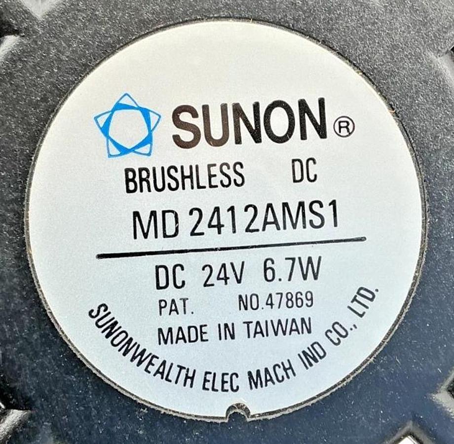 New Sunon 47869 DC Axial Fan Brushless 2-Wire 6.7W 24VDC MD-2412AMS1