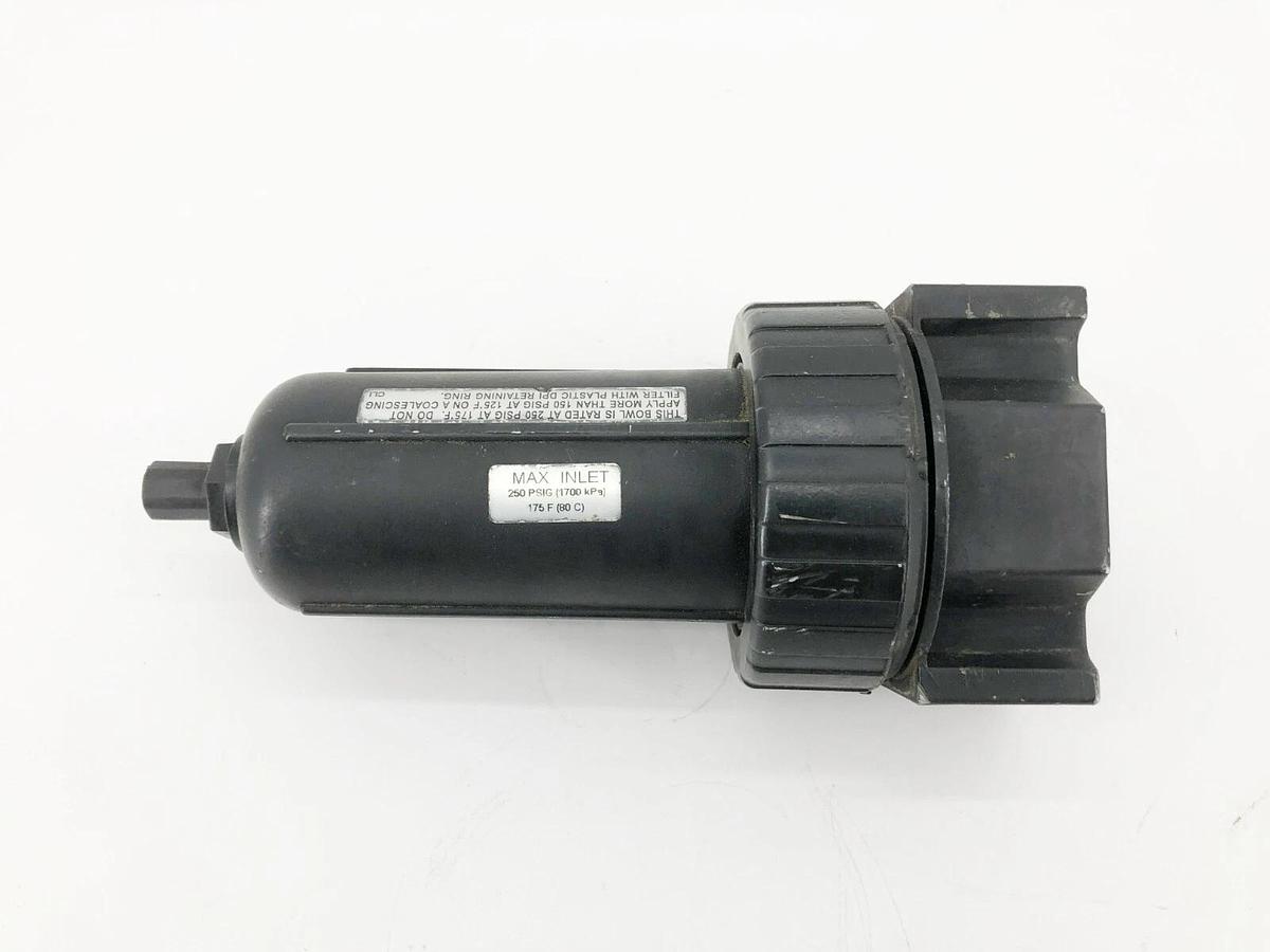 Used Parker 07F32AC Pneumatic Line Filter 1/2" NPT 250psig Max Inlet