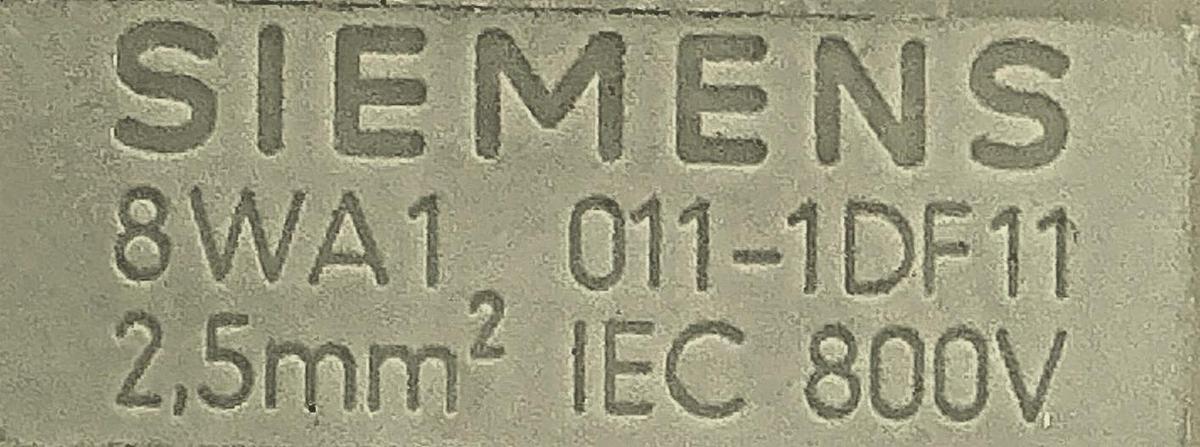 Used Lot of 20 Siemens 8WA1011-1DF11 Terminal Block 600V 22-12AWG 800V 8WA1 011-1DF11