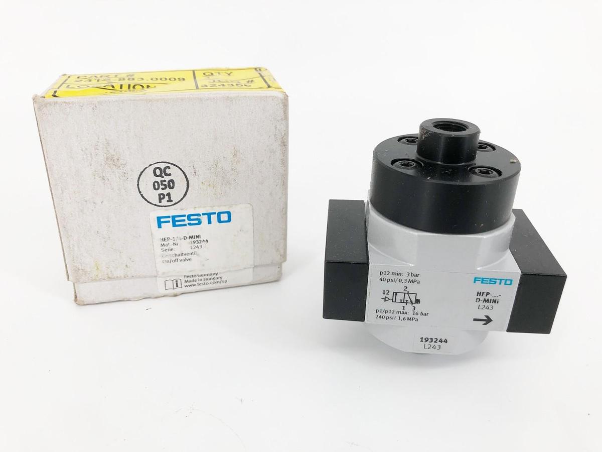New Festo HEP-1/4-D-MINI On/ Off Valve 193244 6 bar