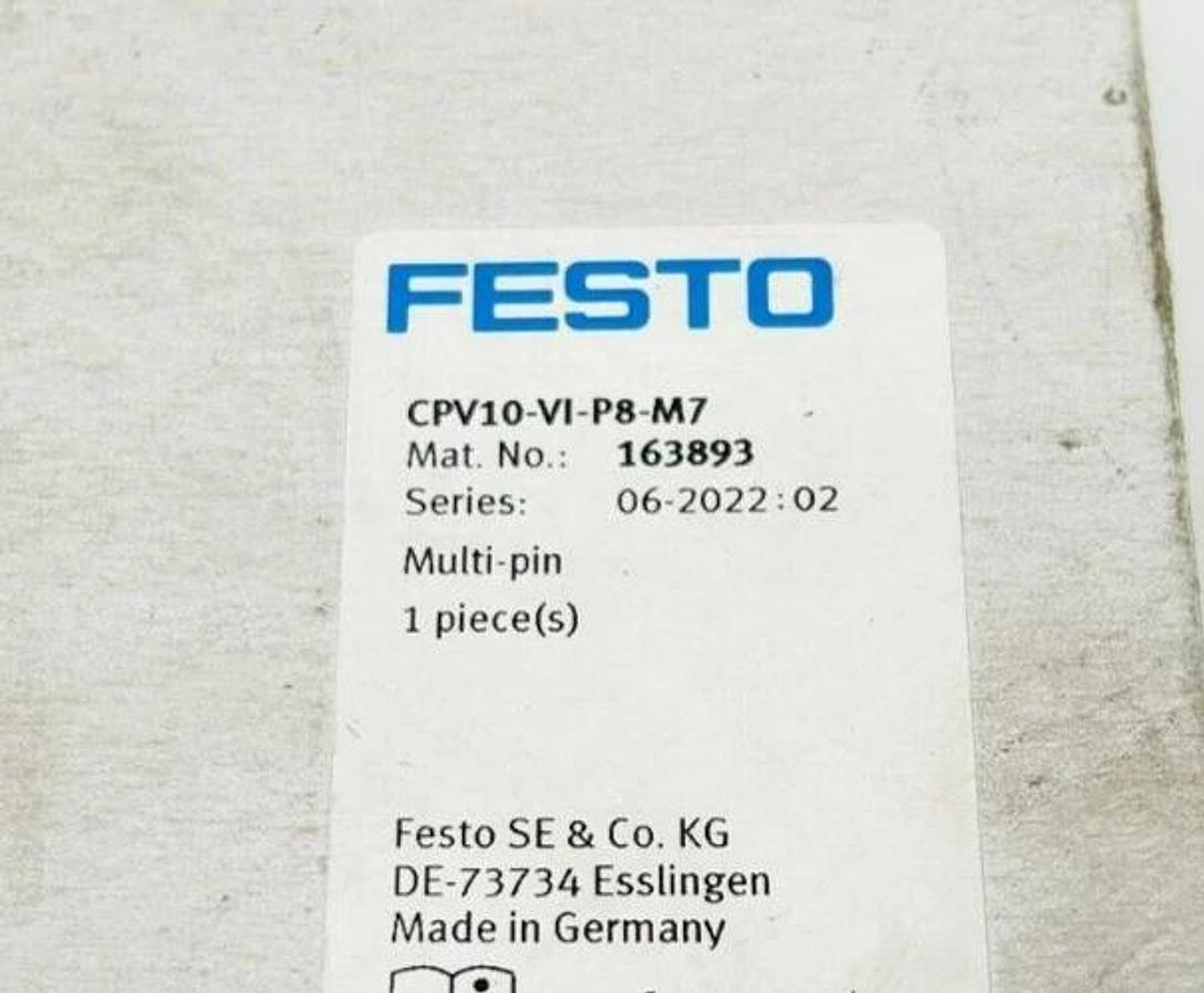 New Festo CPV10-VI-P8-M7 Multi-Pin Valve Manifold, 163893