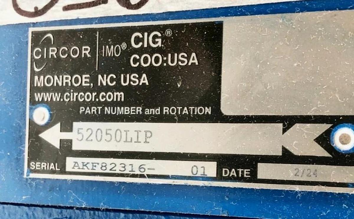 New IMO Circor 52050LIP Crescent Internal Gear Pump - No Box