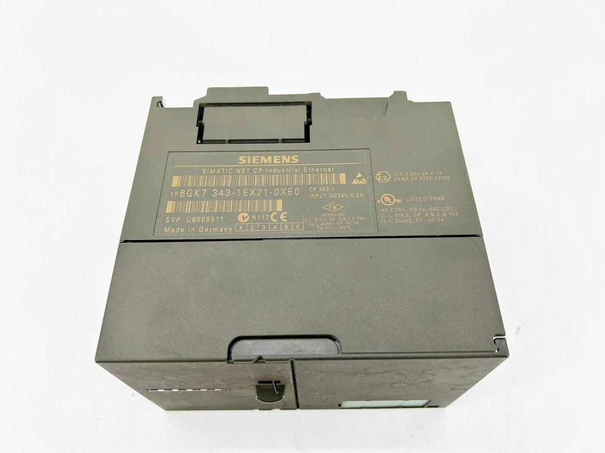 Used Siemens Simatic Net CP Industrial Ethernet 6GK7 343-1EX21-0XE0 DC25V 0.2A