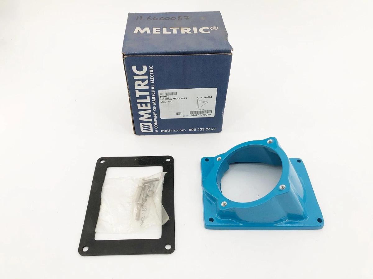 New Meltric 594M3 Angle Adapter 30 Degree Size 4 Aluminum Painted Blue