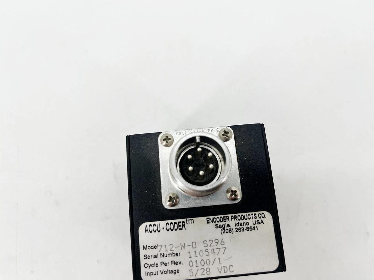 New Encoder Products Model 712-N-0 S296 Accu-Coder 0100/1 CPR 5/28VDC