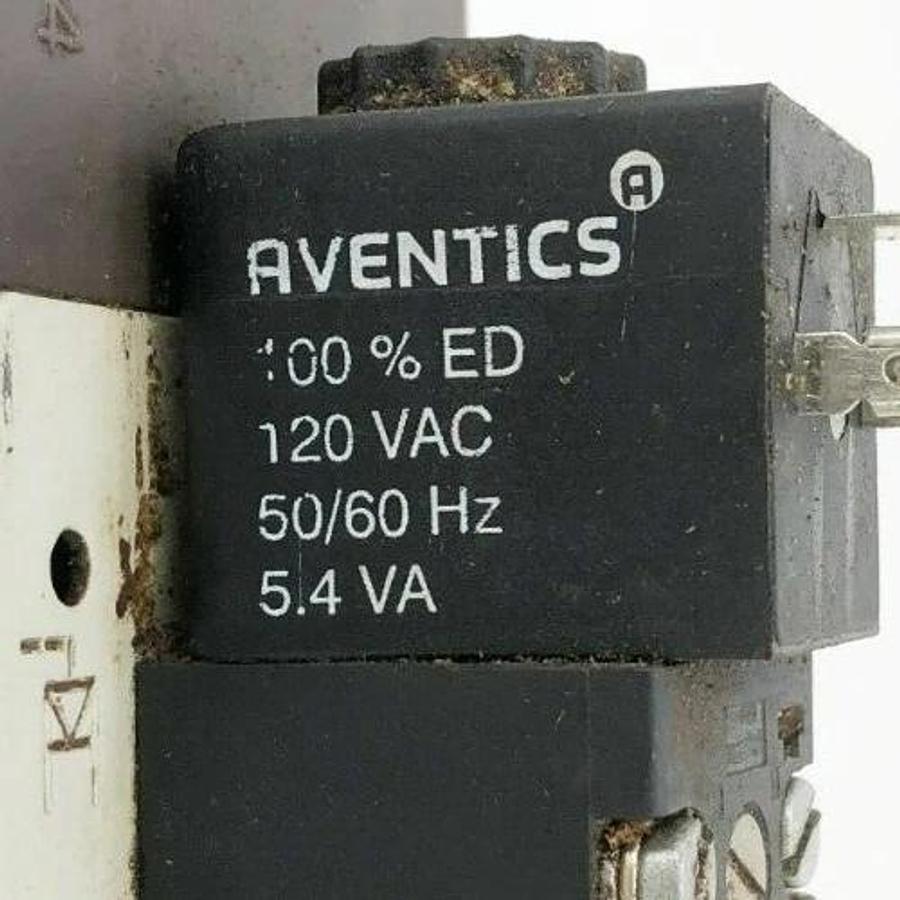 Used Aventics R432006321 Pneumatic Directional Valve 5-Way 150psi Size 4 120VAC