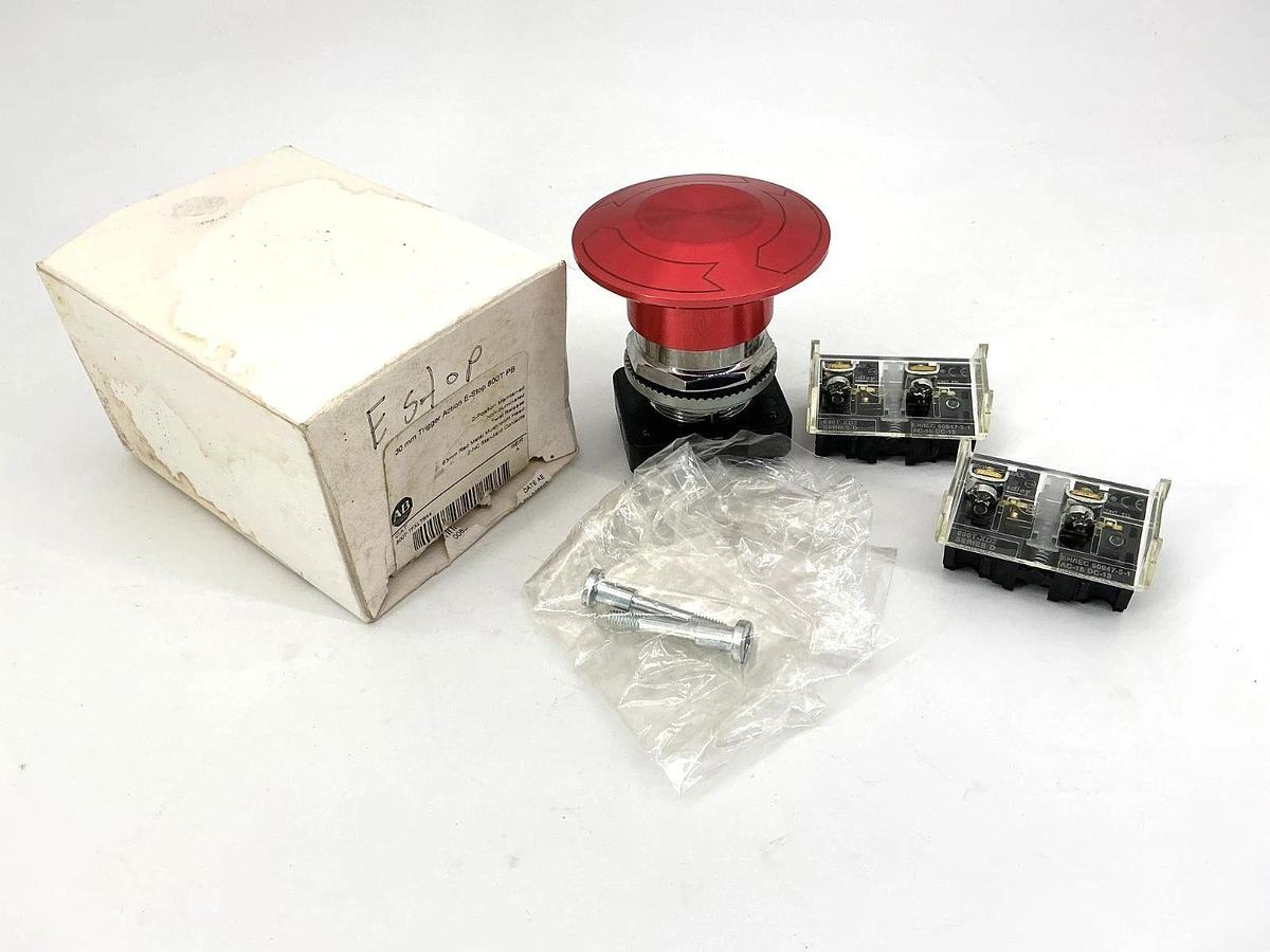 New Allen Bradley 800T-TFXLT6A4 Ser A Trigger Action E-Stop 2Pos Twist Release