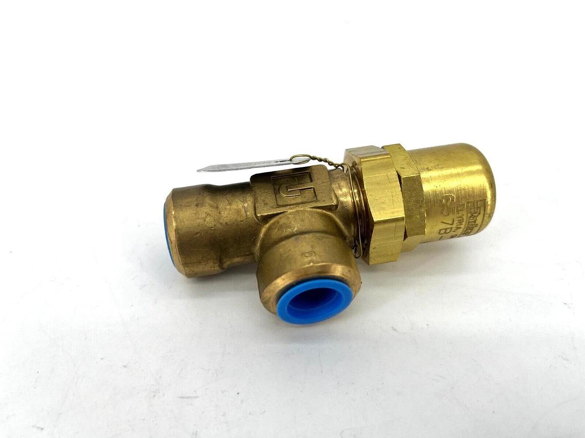 New Parker 637B-3-3/8-2 Brass Relief Valve 90PSI Set Pressure