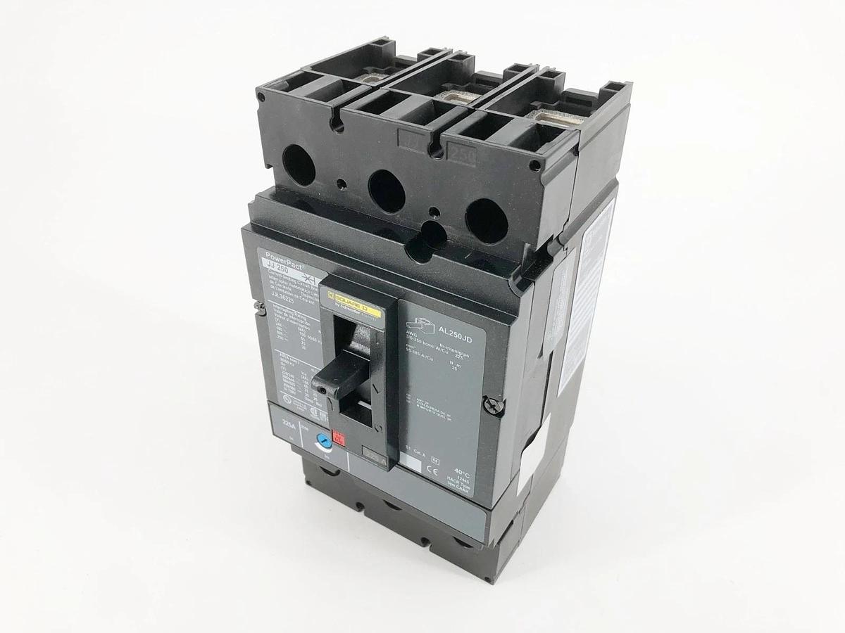 New Square D JJL36225 PowerPact Circuit Breaker 225A 3P 600V
