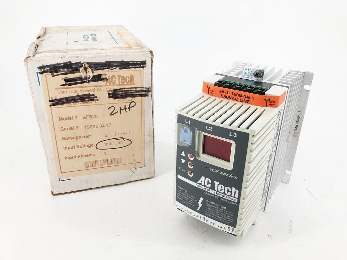 New Lenze AC Tech SF520 AC Motor Drive 2HP 480/590V 3PH