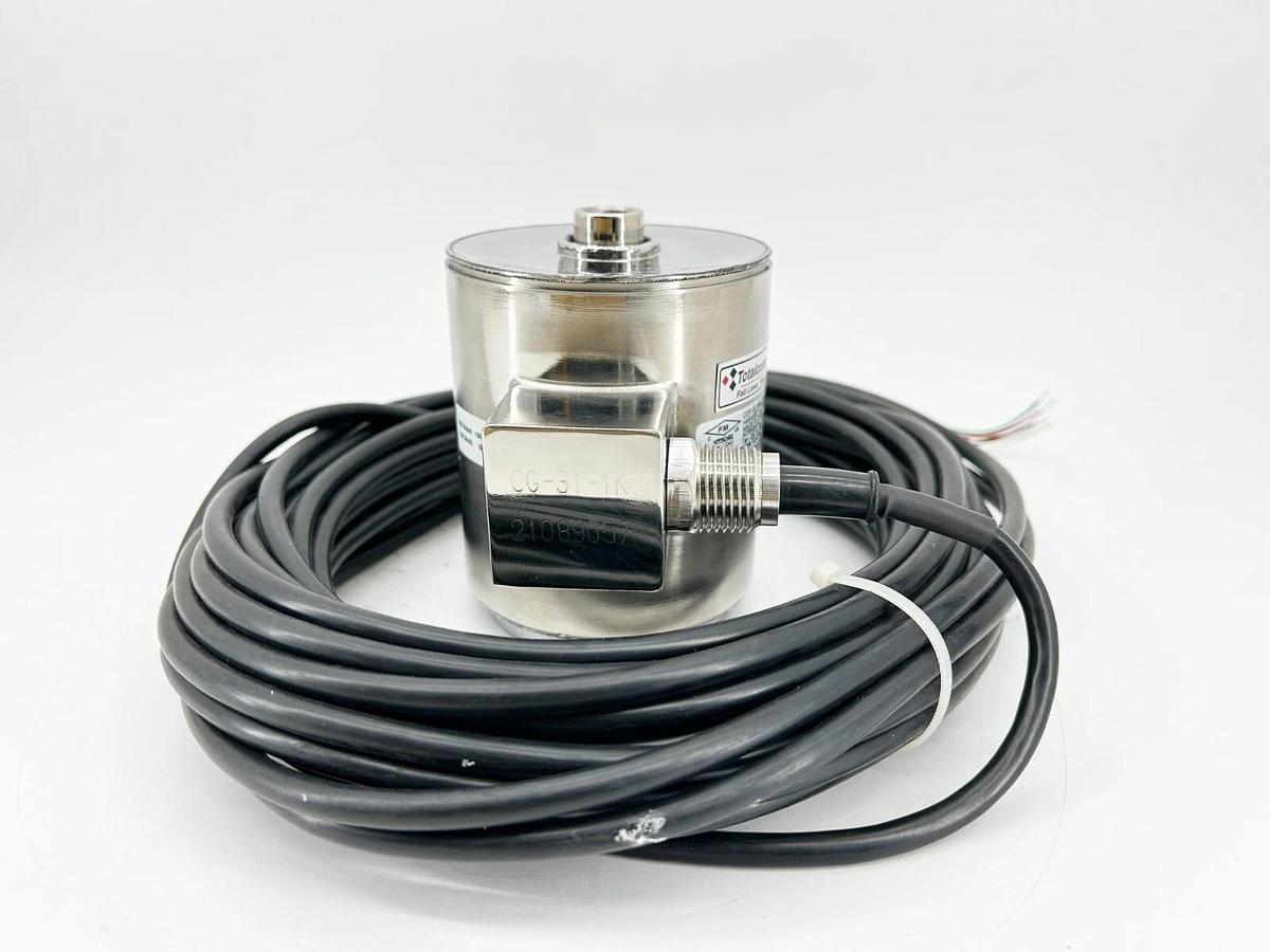 New Totalcomp TC3P1-1K-SS Canister Load Cell 1000LB Stainless Steel 30' Cable