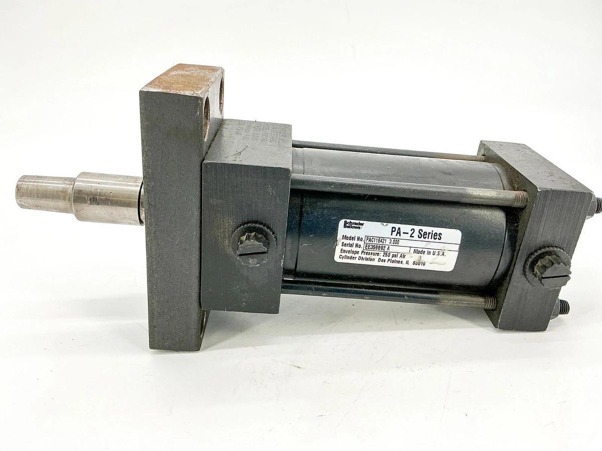 Used Parker PAC11642 3.000 Pneumatic Cylinder 250PSI 3" Stroke PA-2 Series