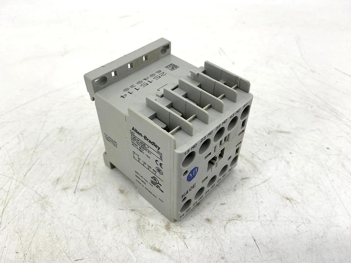 New Allen Bradley 700-K40E-DJ Ser B Control Relay 4NO 10A 24V 700-K40E-*