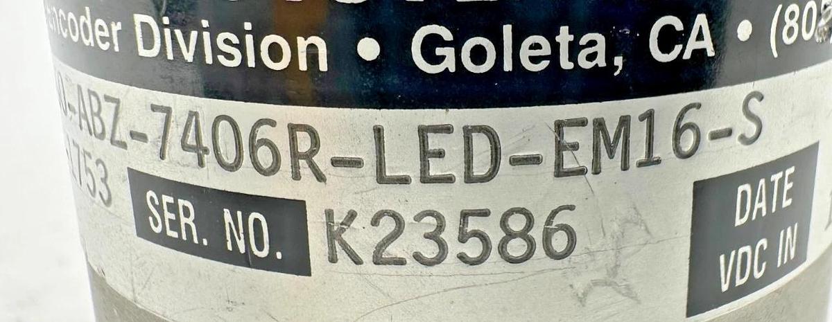 Used BEI H25D-SS-360-ABZ-7406R-LED-EM16-S Encoder 7 Pin