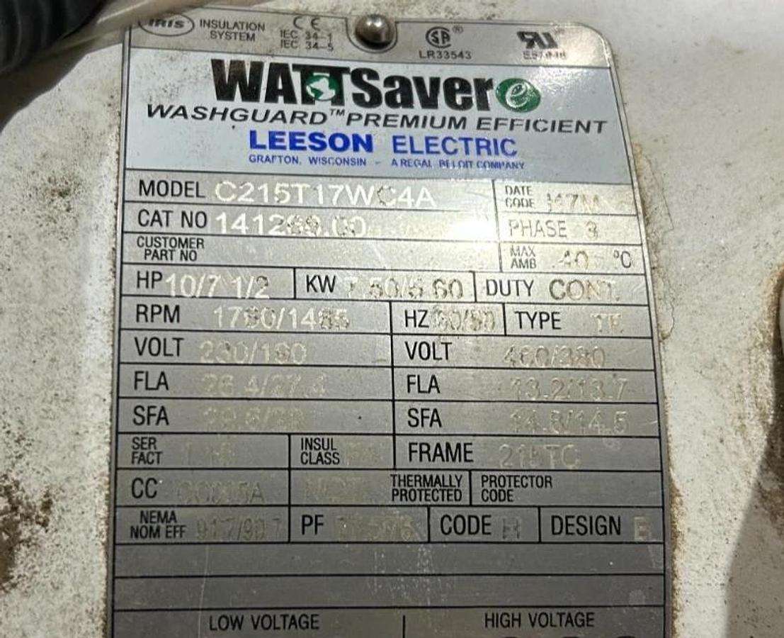 New Leeson C215T17WC4A Motor 10/ 7-1/2 HP 3PH 230/190V 460/380V 141268.00 No Box