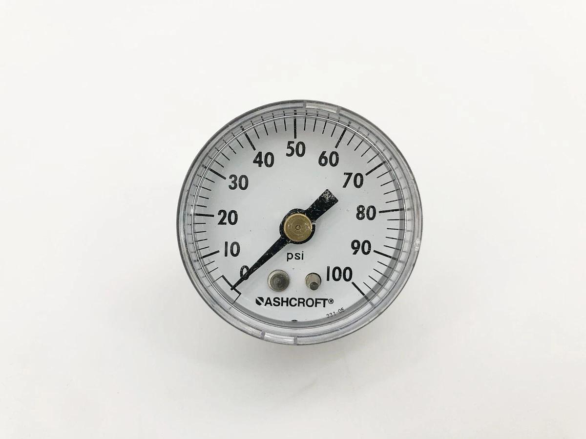 Lot of 2 New Ashcroft 15W1005PH 01B 100# Pressure Gauges 1-1/2" 0-100psi