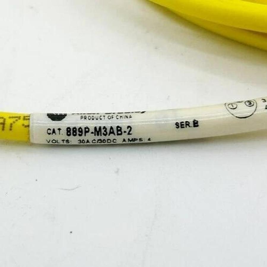 New AB Allen Bradley 889P-M3AB-2 Ser. B QD Cordset 3 Pin Straight 2m - No Box