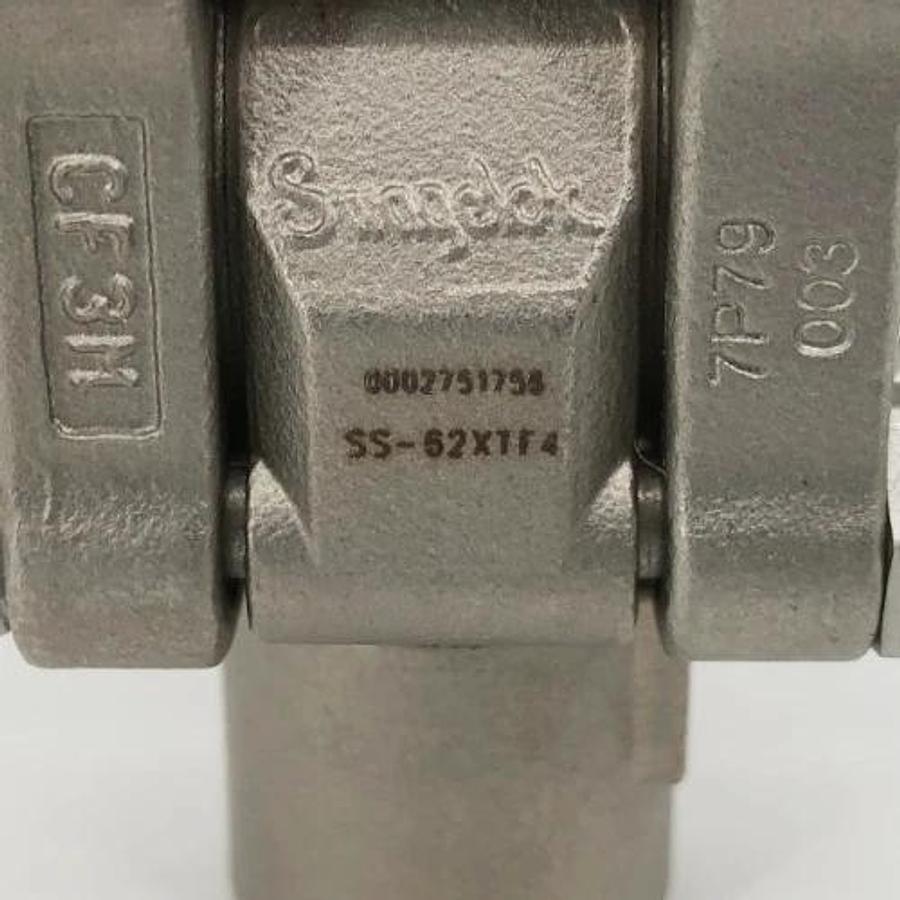 New Swagelok SS-62XTF4 3-Piece 3-Way Ball Valve 1/4" NPT 1000psi 316 Stainless