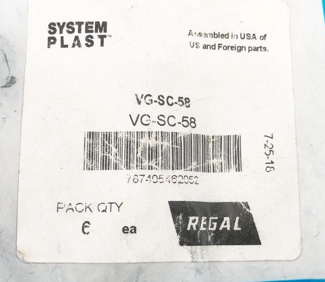 Lot of 12 New System Plast VG-SC-58 Shaft Collars 0.625" Diameter Polyamide