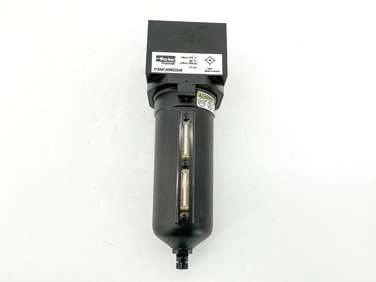 New Parker P3NFA98DSM Particulate/Coalescing Filter 250PSI 17Bar 175F - No Box