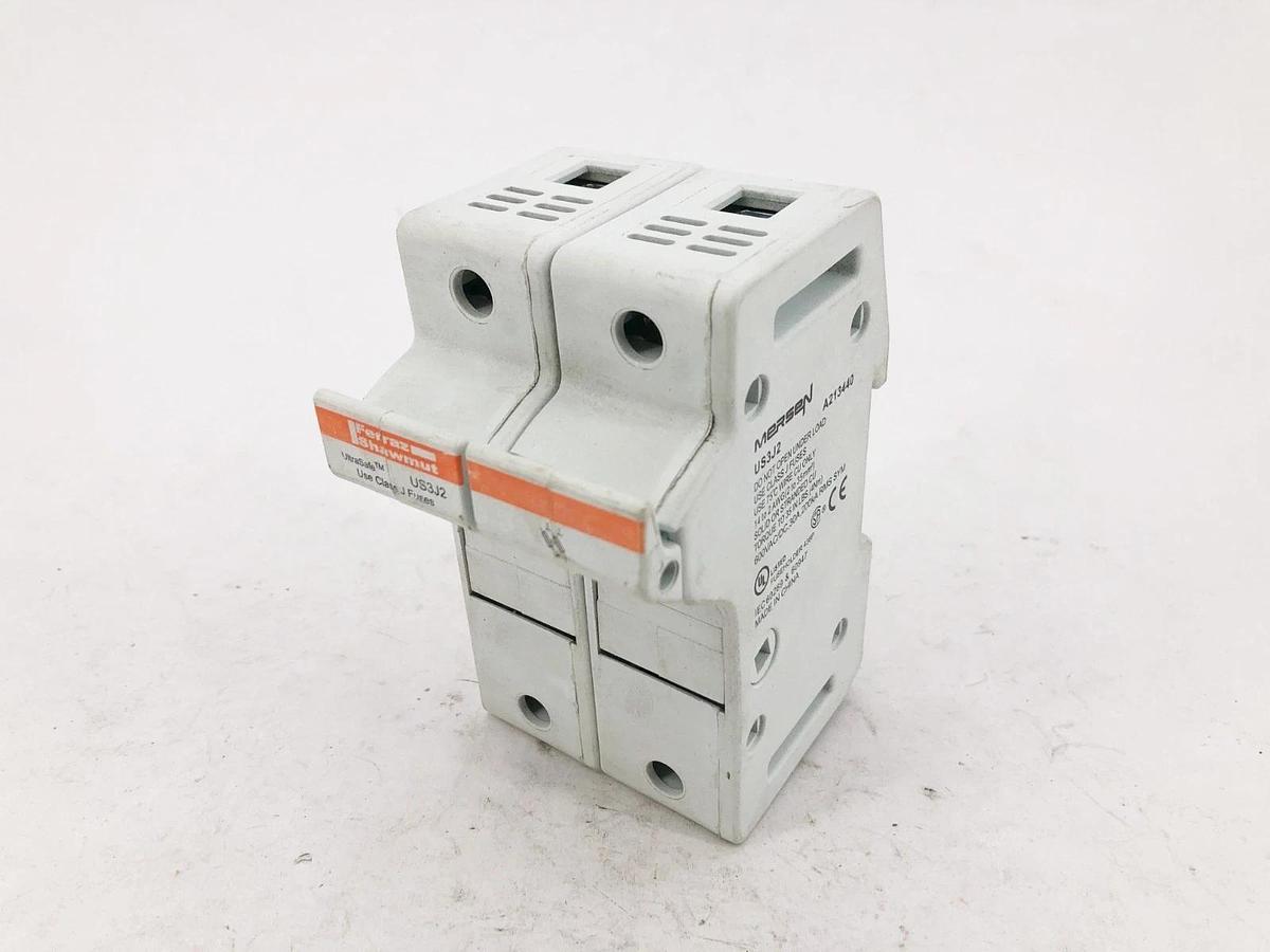Used Lot of 4 Ferraz Shawmut US3J2 Fuse Holders 600VAC/DC 30A 2P Class J