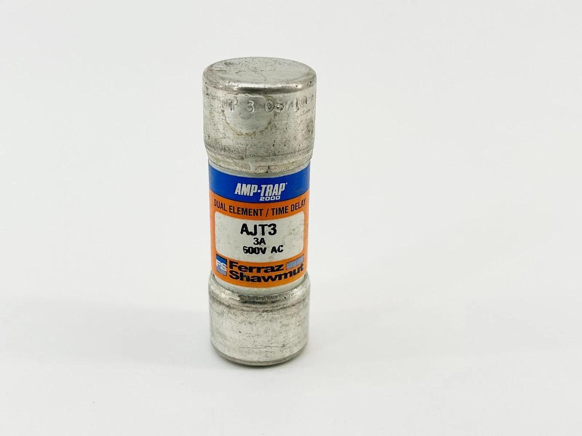 New Lot of 3 Farraz Shawmut AJT3 Dual Element Time Delay Fuse 3A 600V No Box