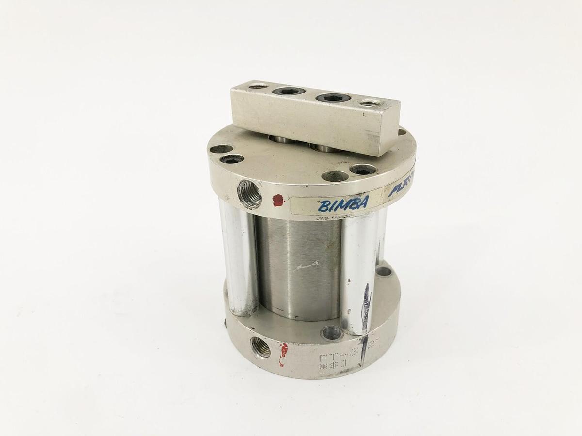 Used Bimba FT-312 Flat-II Non-Rotating Pneumatic Cylinder 2" Bore 2" Stroke