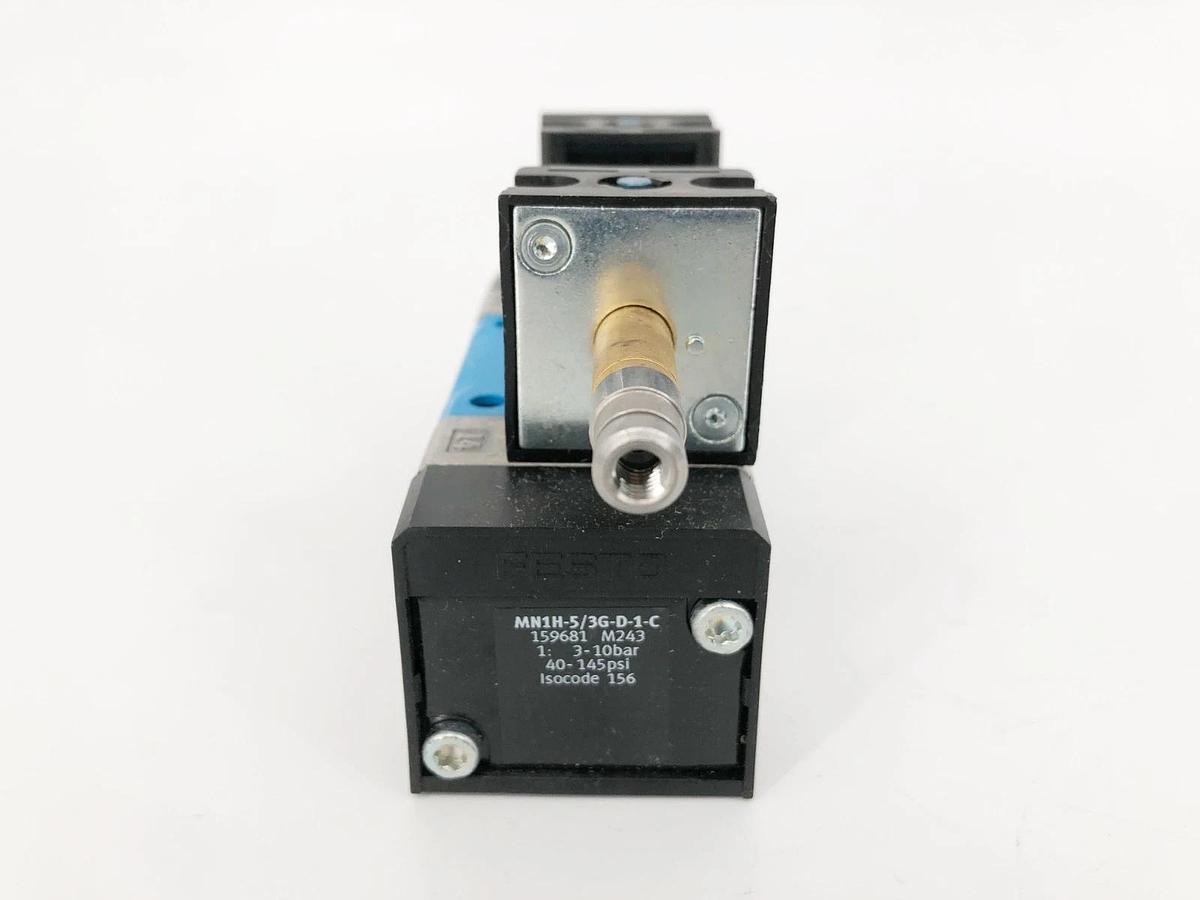 New Festo MN1H-5/3G-D-1-C Solenoid Valve 45-145psi 24VDC 159681 - No Box