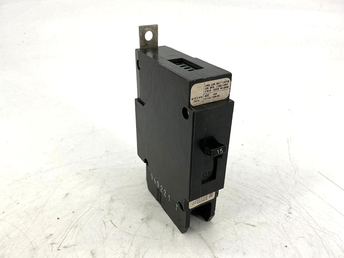 Used Westinghouse GHB1015 Circuit Breaker Type GHB 1-Pole 15A 277VAC