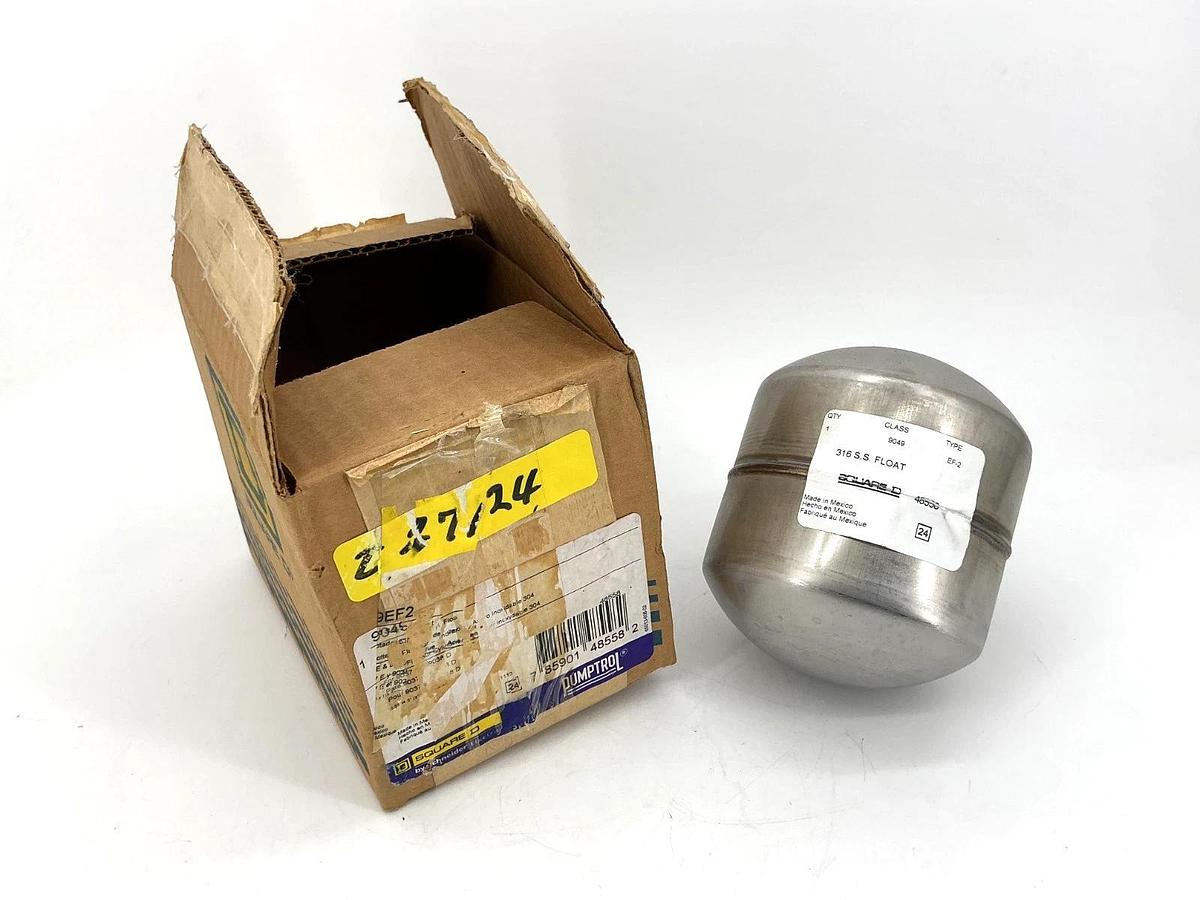 New Square D 9049EF2 Float Switch Ball 316 SS Cylinder Float 9049EF-2