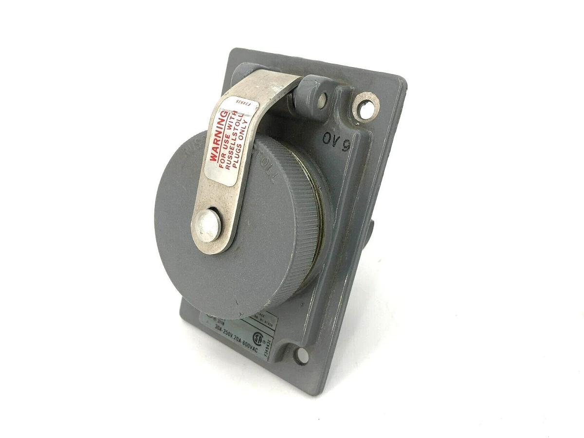 Used Russellstoll 3753 Receptacle 30A 250V 20A 600VAC