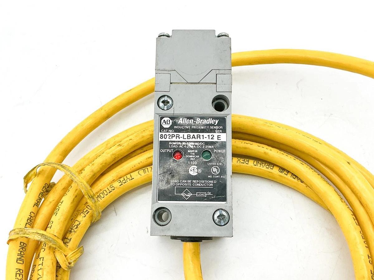 New Allen Bradley 802PR-LBAR1-12 Inductive Proximity Sensor 250V Ser.E - No Box
