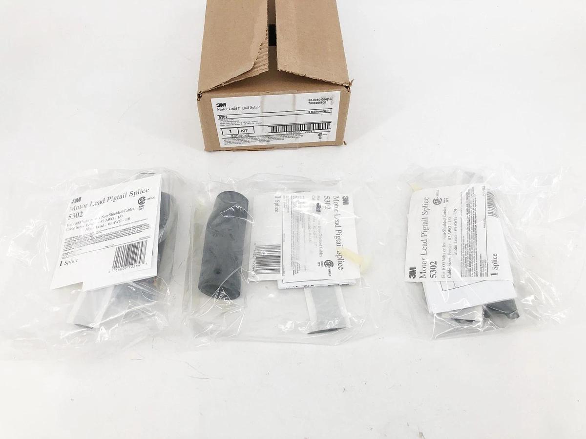 New 3M 5302 Motor Lead Pigtail Splice Kit 1000V or Less (3 Splices)