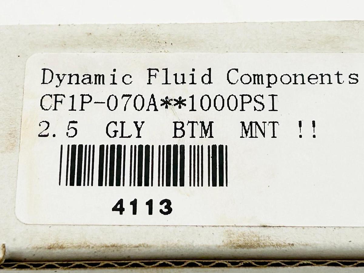 New Dynamic Fluid CF1P-070A Pressure Gauge 1000PSI