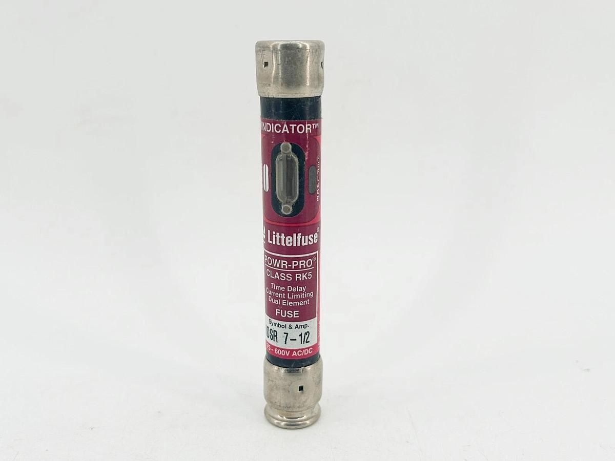 New Littelfuse IDSR-7-1/2 Time Delay Duel Element Fuse 7.5A 600V Class RK5