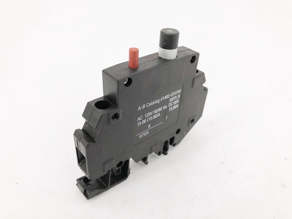 New Allen-Bradley 1492-GH150 Ser. B Circuit Breaker 15A 125VAC 65VDC - No Box