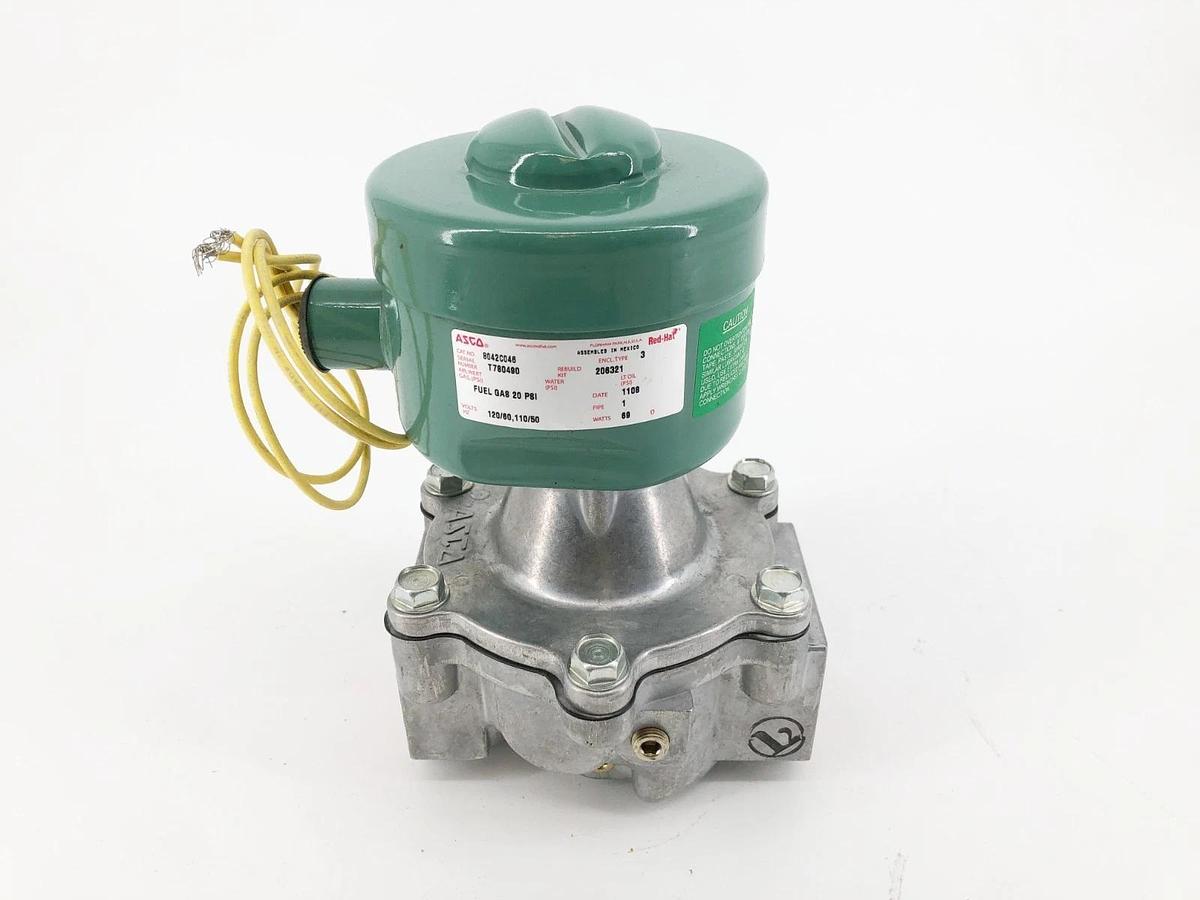 New Asco 8042C046 110/120V Solenoid Valve 1" Fuel Gas 20psi 69W