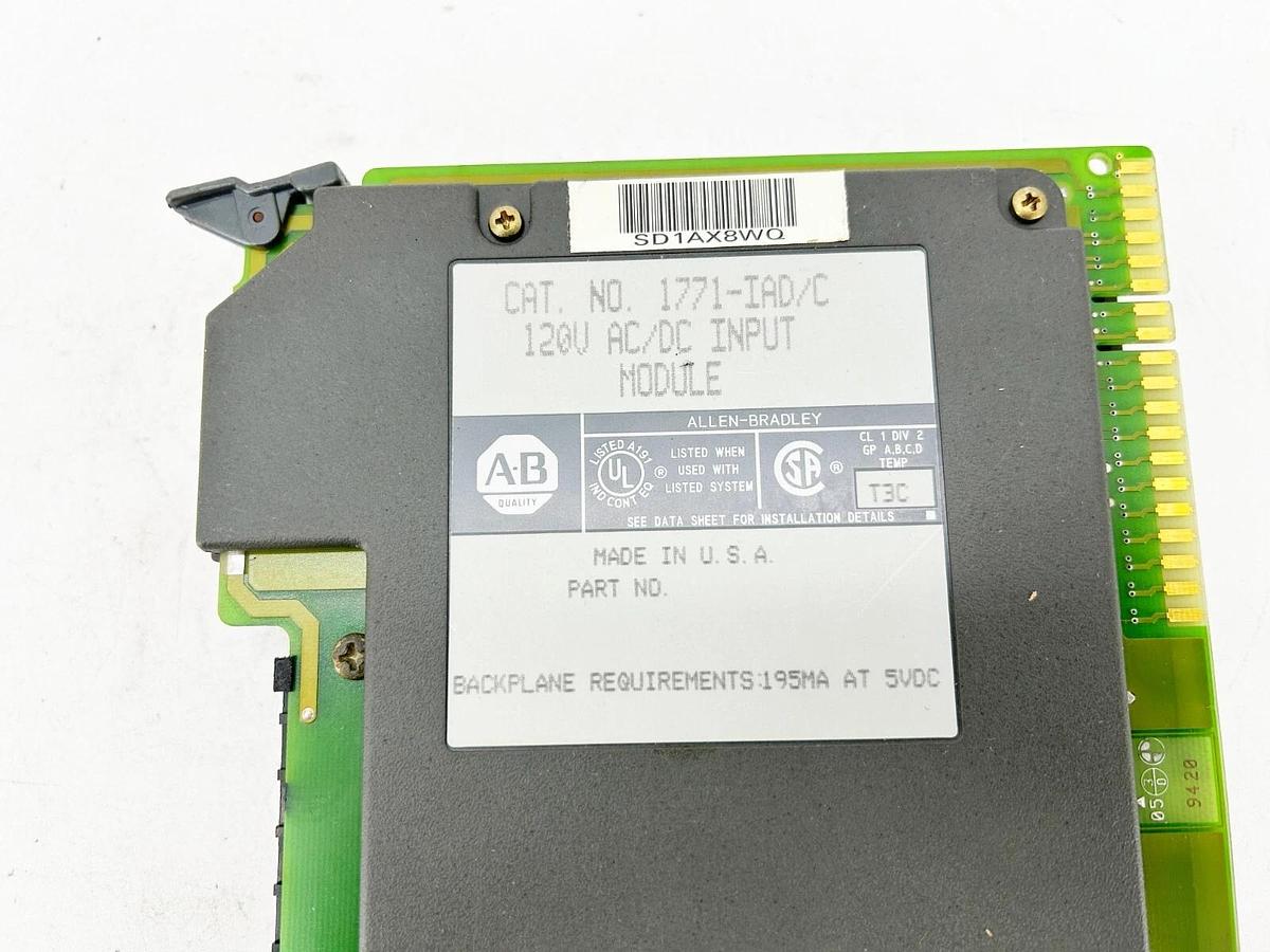 Used Lot of 2 Allen Bradley 1771-IAD/C Input Module 16 Point 120V 50/60Hz