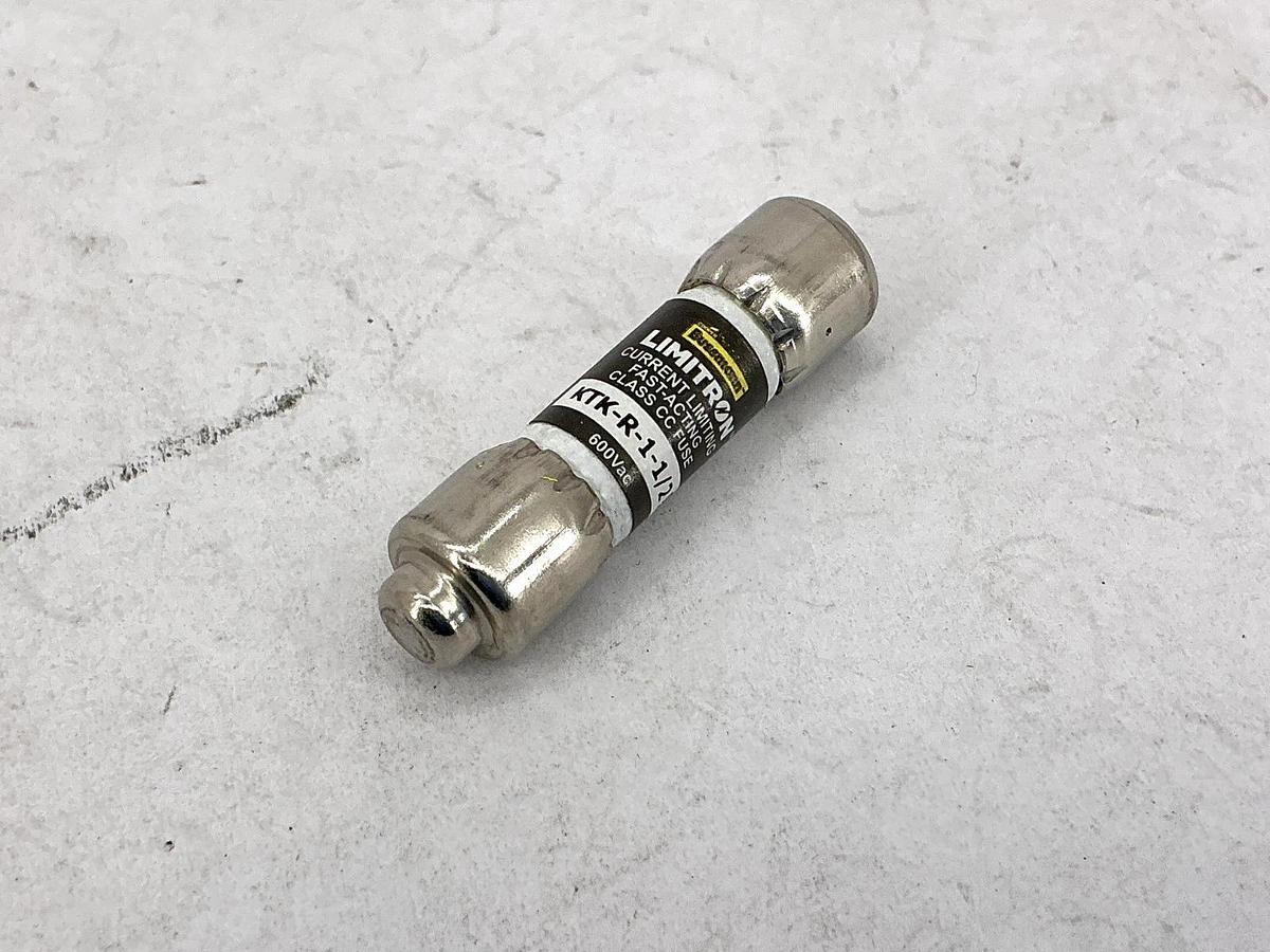 New Bussmann KTK-R-1-1/2 Limitron Class CC Fuse 1-1/2A 600V Box of 10