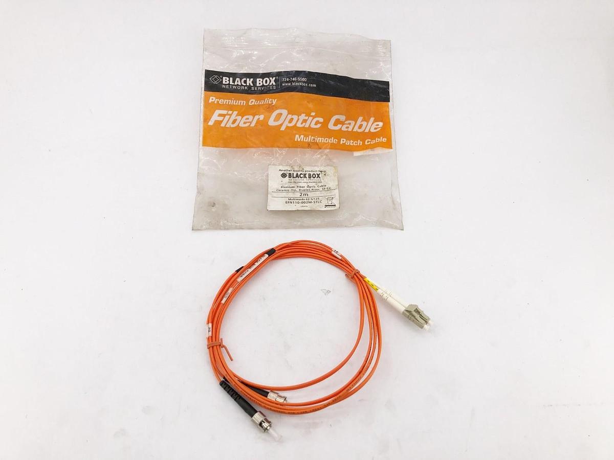 New Black Box EFN110-002M-STLC Fiber Optic Patch Cable Multimode 62.5/125