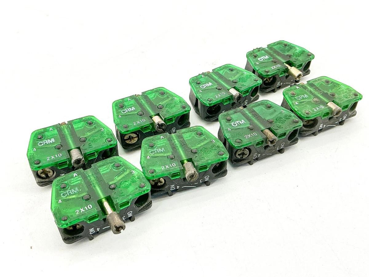 Used Lot of 8 Allen Bradley 2X10 Contact Blocks 300V 3A Ser A
