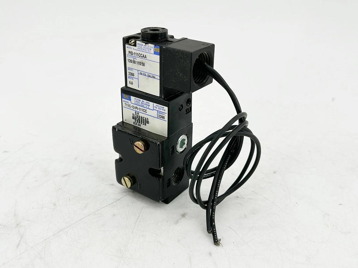 New Mac Valves 711C-12-PI-111CC Solenoid Valve 1/4" NPT 120V 6.8W 150PSI