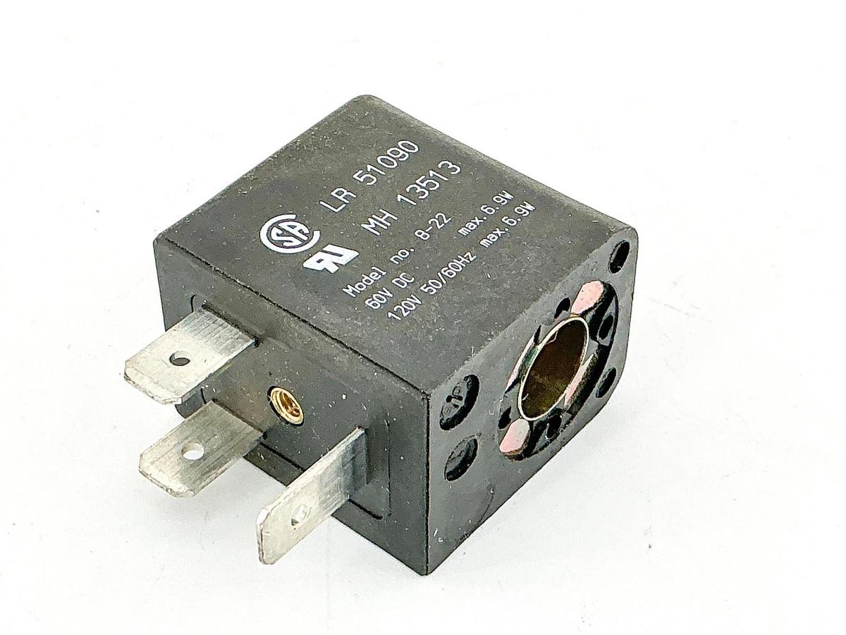 New Ingersoll Rand 8-22 Solenoid Valve Coil 120V 50/60Hz 6.9VA - No Box