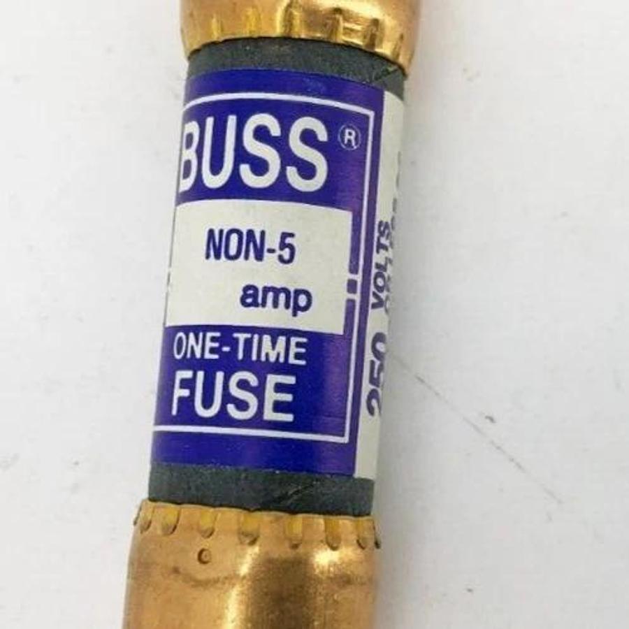 Lot of 5 New Bussmann NON-5 Fuses 5A 250V Class K5