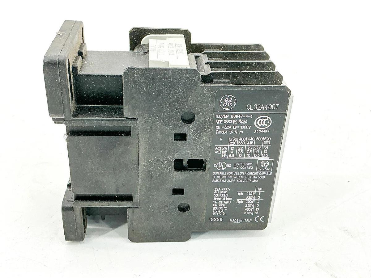 Used General Electric CL02A400T Contactor 110/120V Coil 4P