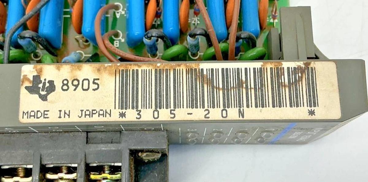 Used Texas Instruments 305-20N Input Module 115VAC 8-Point 85-128VAC 50/60HZ 30520N