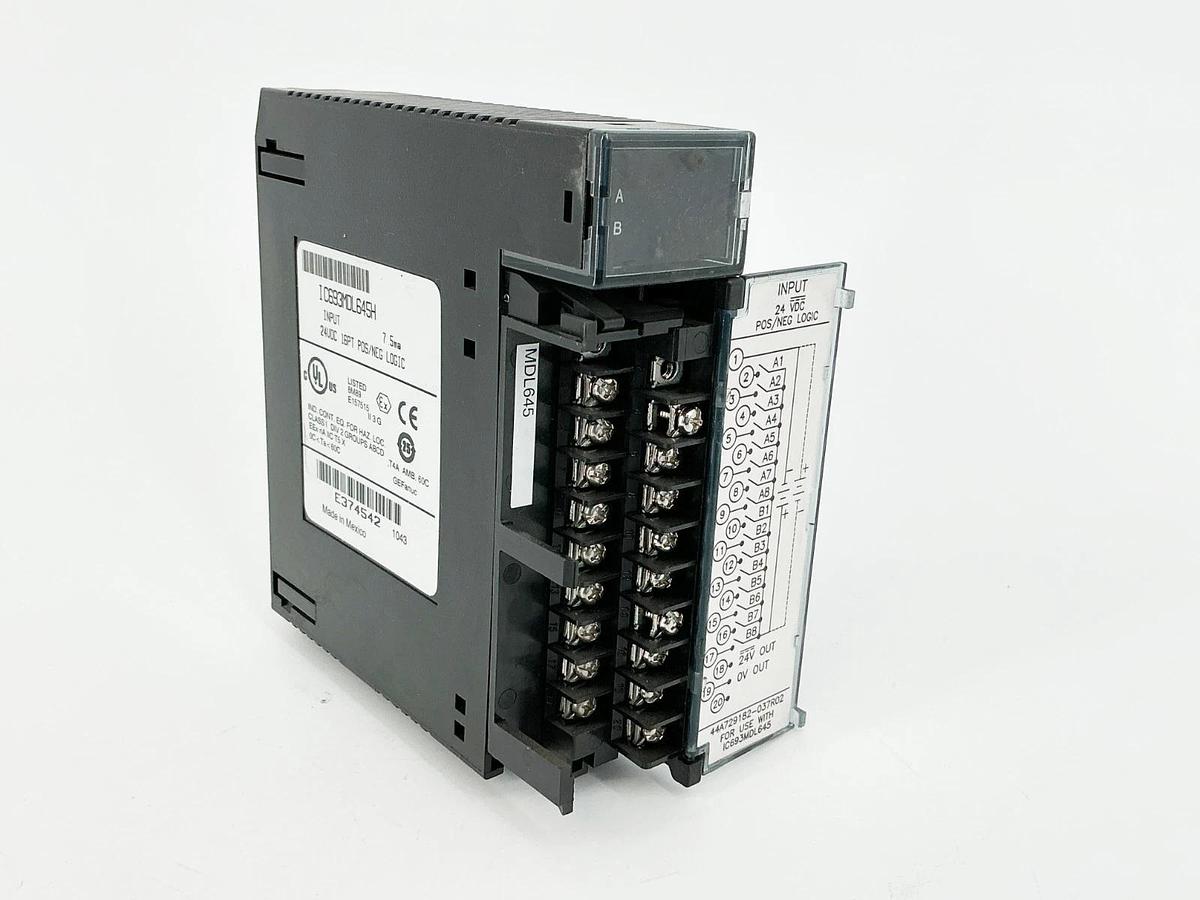Used GE Fanuc IC693MDL645H 24VDC 16PT POS/NEG Logic PLC Module 7.5MA