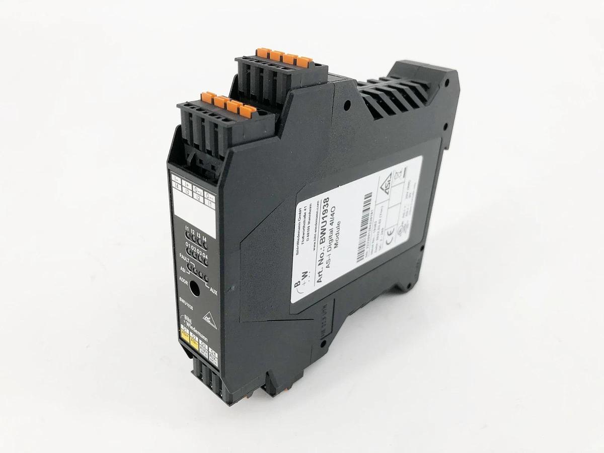 New Bihl+Weidemann BWU1938-NTP ASi Digital 4I/4O Module IP20 22.5mm 19383