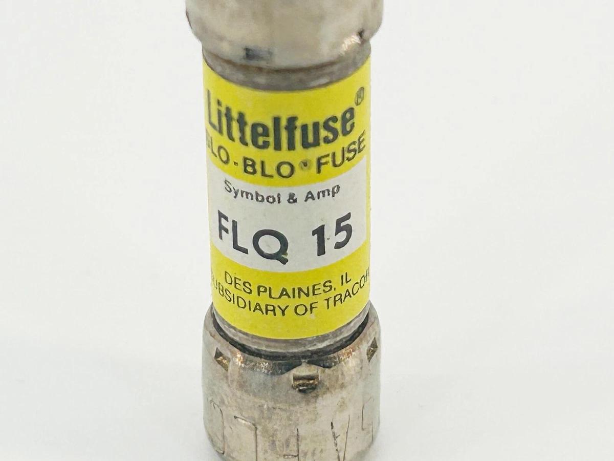 New Lot of 4 Littelfuse FLQ-15 Time Delay Fuse 15A 500V - No Box