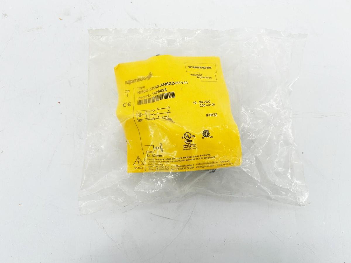 New Turck NI50U-CK40-AN6X2-H1141 Proximity Switch 10-30VDC 200mA 30mm 1625823